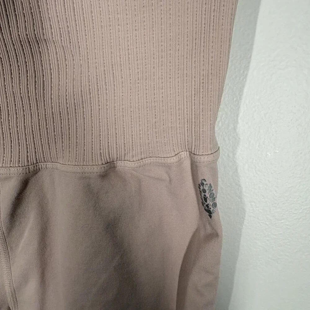 FP Movement Women M/L Blush Pink Cutout High Rise Good Karma Running Shorts
